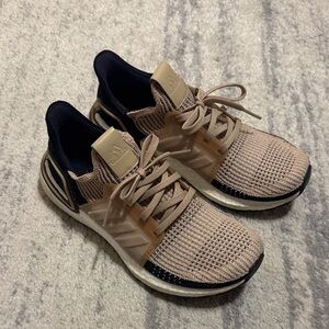 Adidas Beige and Black Athletic Shoes